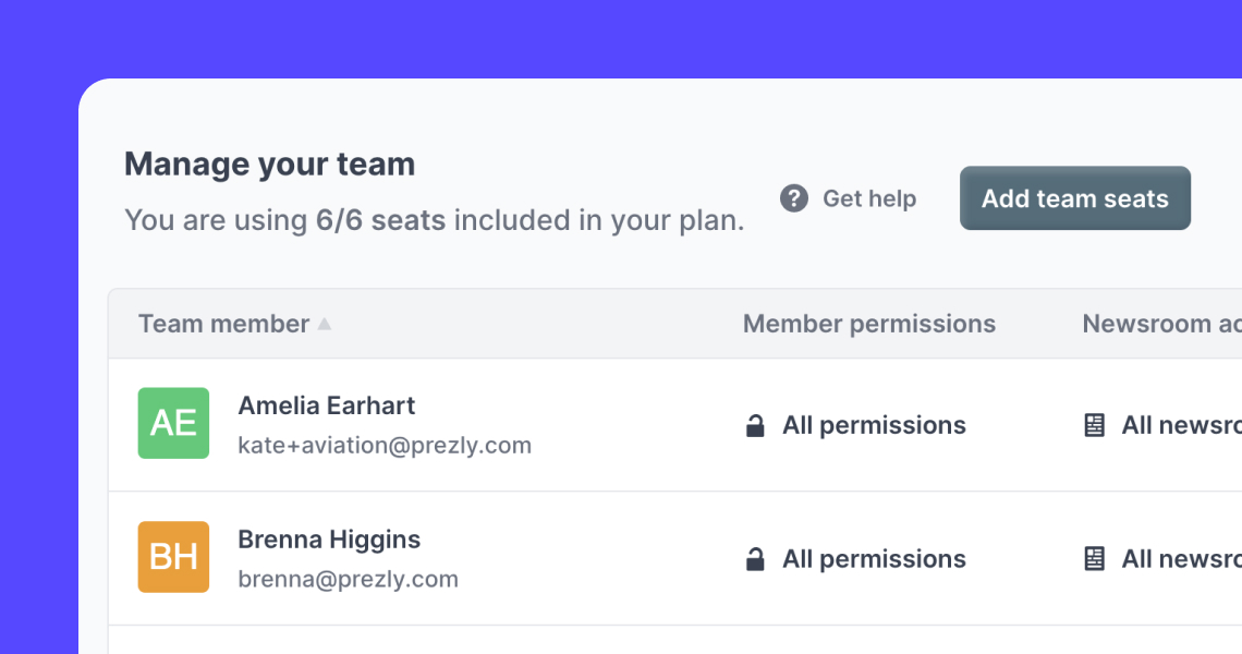 Invite & manage team members